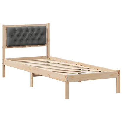 Struttura del letto Grigio scuro 90 x 190 cm Pino massello | homemem39