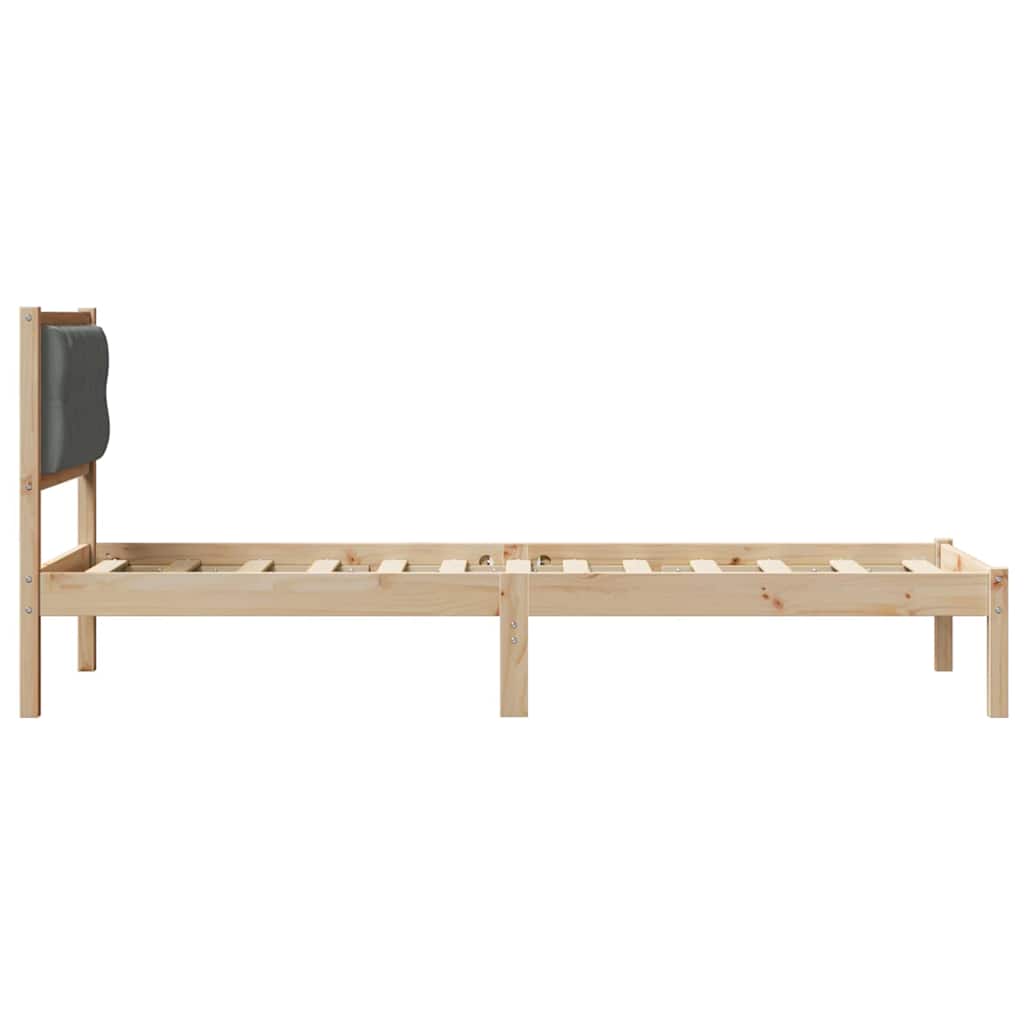 Struttura del letto Grigio scuro 90 x 190 cm Pino massello | homemem39