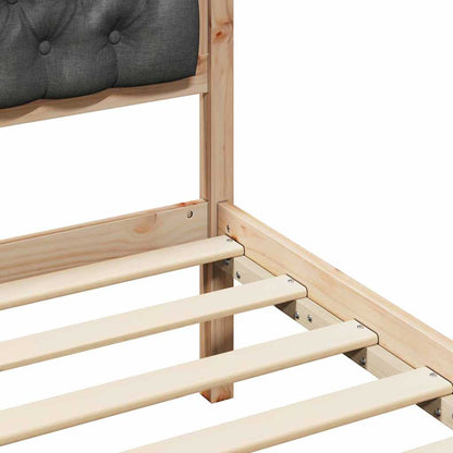 Struttura del letto Grigio scuro 75 x 190 cm Pino massello | homemem39