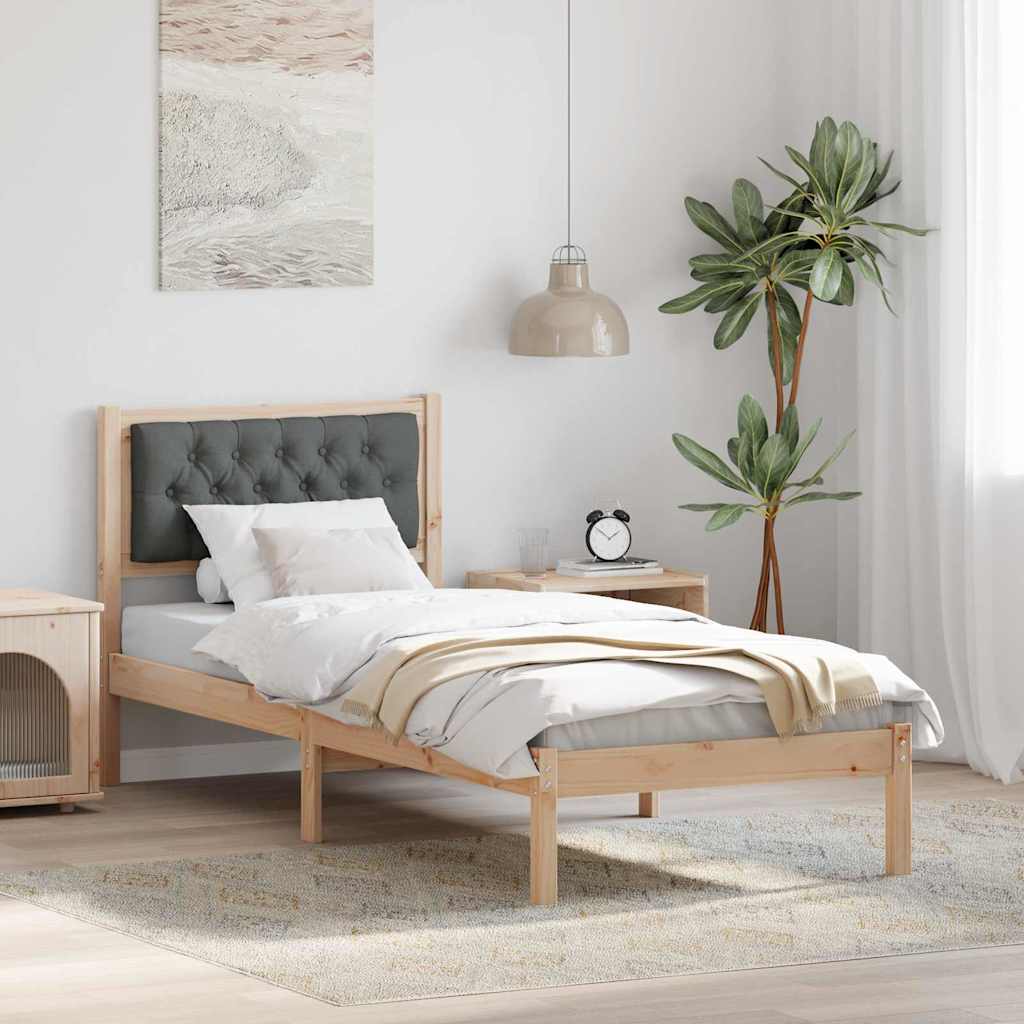 Struttura del letto Grigio scuro 75 x 190 cm Pino massello | homemem39