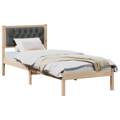 Struttura del letto Grigio scuro 75 x 190 cm Pino massello | homemem39