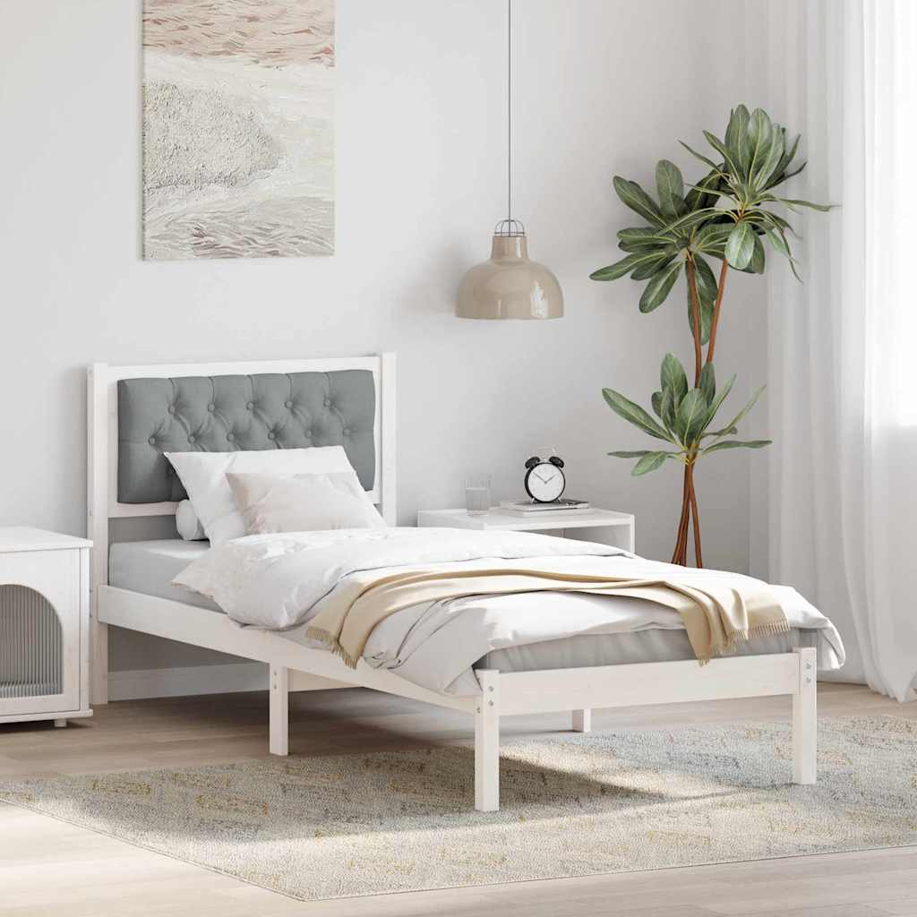 Struttura del letto Grigio chiaro 75 x 190 cm Pino massello | homemem39