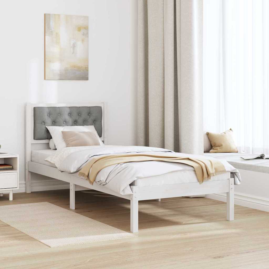 Struttura del letto Grigio chiaro 75 x 190 cm Pino massello | homemem39