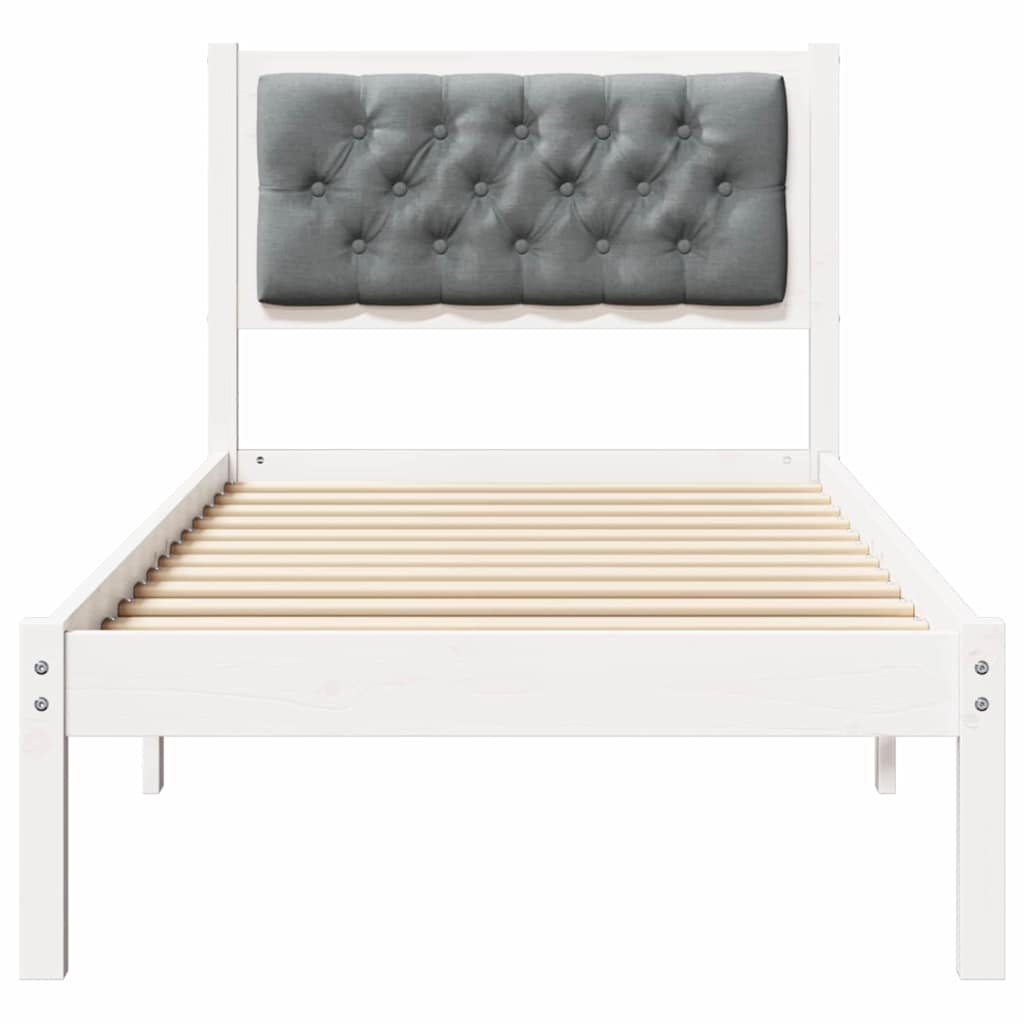 Struttura del letto Grigio chiaro 75 x 190 cm Pino massello | homemem39