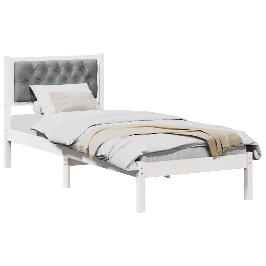 Struttura del letto Grigio chiaro 75 x 190 cm Pino massello | homemem39