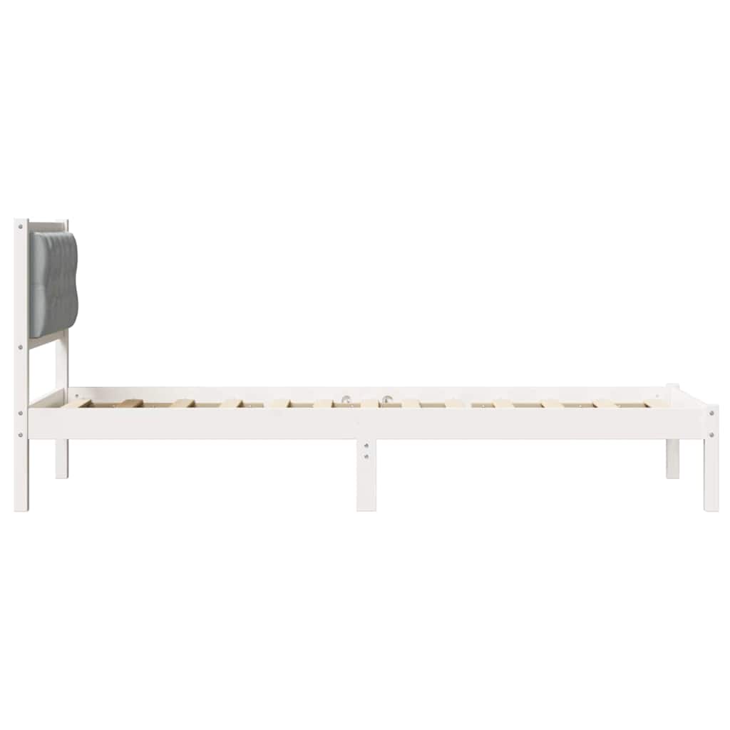 Struttura del letto Grigio chiaro 75 x 190 cm Pino massello | homemem39