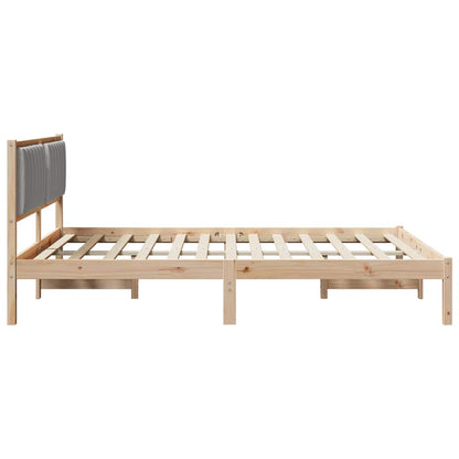 Letto con Testiera Rivestita Grigio chiaro 150 x 200 cm | homemem39