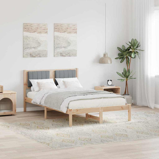 Letto con Testiera Rivestita Grigio chiaro 120 x 200 cm | homemem39