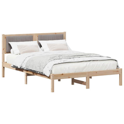 Letto con Testiera Rivestita Talpa 135 x 190 cm Pino massello