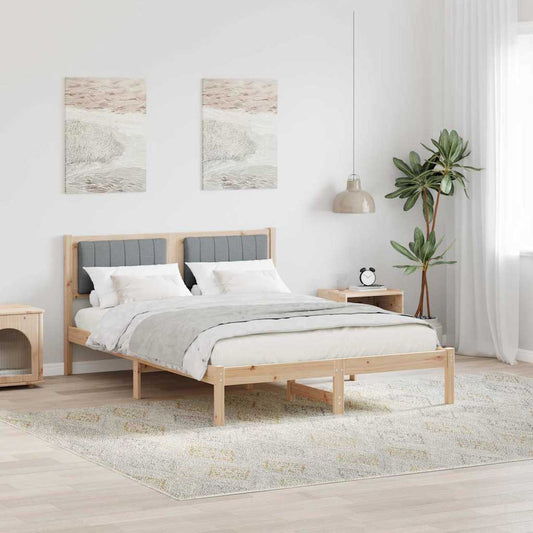 Letto con Testiera Rivestita Grigio chiaro 120 x 190 cm | homemem39