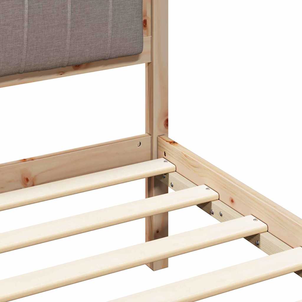 Letto con Testiera Rivestita Talpa 100 x 200 cm Pino massello | homemem39