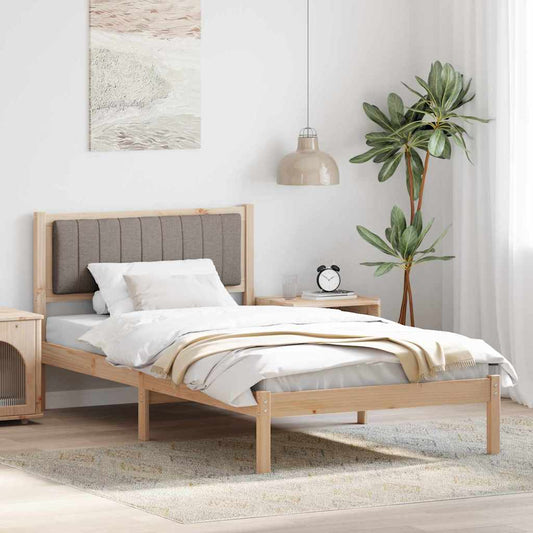 Letto con Testiera Rivestita Talpa 100 x 200 cm Pino massello | homemem39
