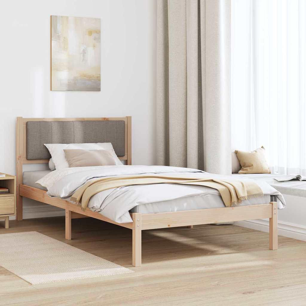 Letto con Testiera Rivestita Talpa 100 x 200 cm Pino massello | homemem39
