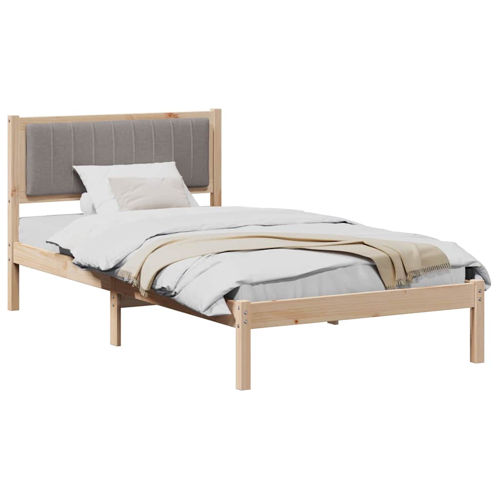 Letto con Testiera Rivestita Talpa 100 x 200 cm Pino massello | homemem39