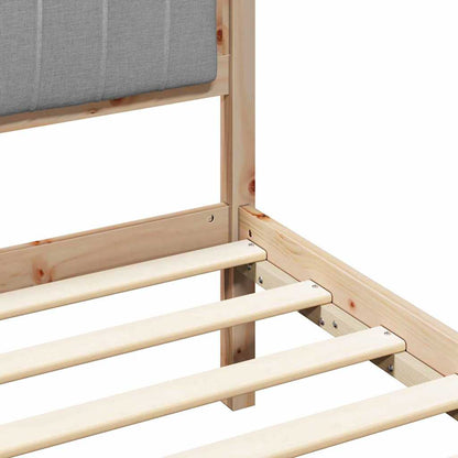 Letto con Testiera Rivestita Grigio chiaro 80 x 200 cm | homemem39
