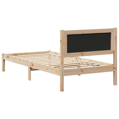 Letto con Testiera Rivestita Grigio chiaro 90 x 190 cm | homemem39