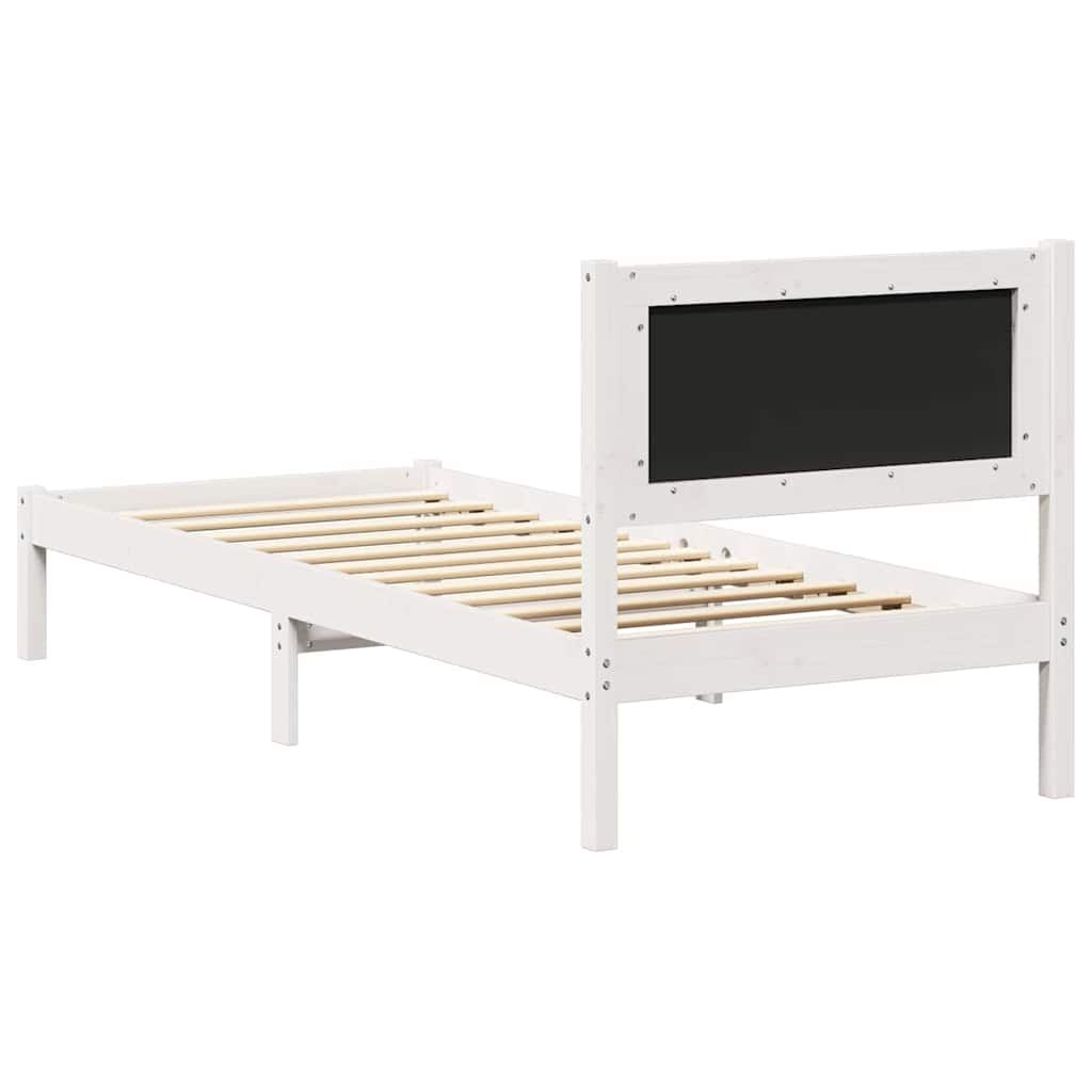 Letto con Testiera Rivestita Grigio chiaro 75 x 190 cm | homemem39