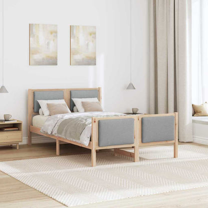 Struttura del letto Grigio chiaro 120 x 200 cm Tessuto | homemem39