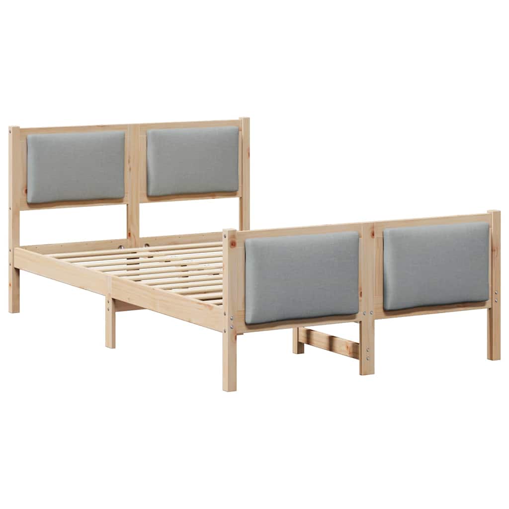 Struttura del letto Grigio chiaro 120 x 200 cm Tessuto | homemem39