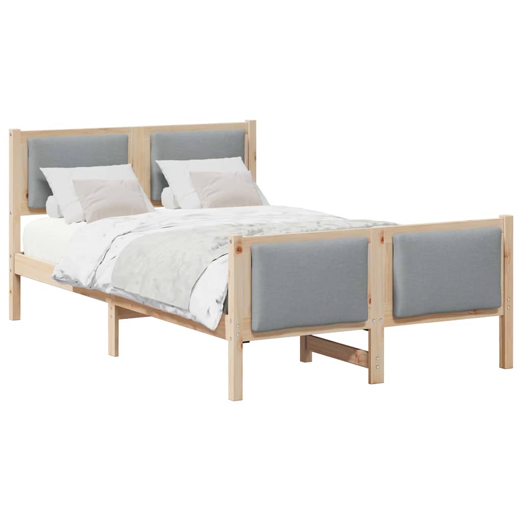 Struttura del letto Grigio chiaro 120 x 200 cm Tessuto | homemem39