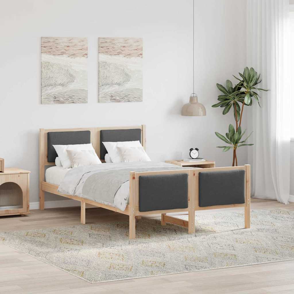 Struttura del letto Grigio scuro 120 x 200 cm Tessuto | homemem39