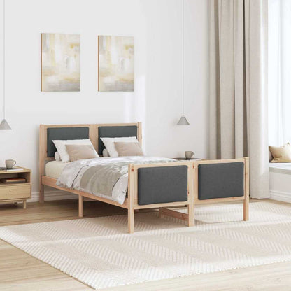 Struttura del letto Grigio scuro 120 x 200 cm Tessuto | homemem39