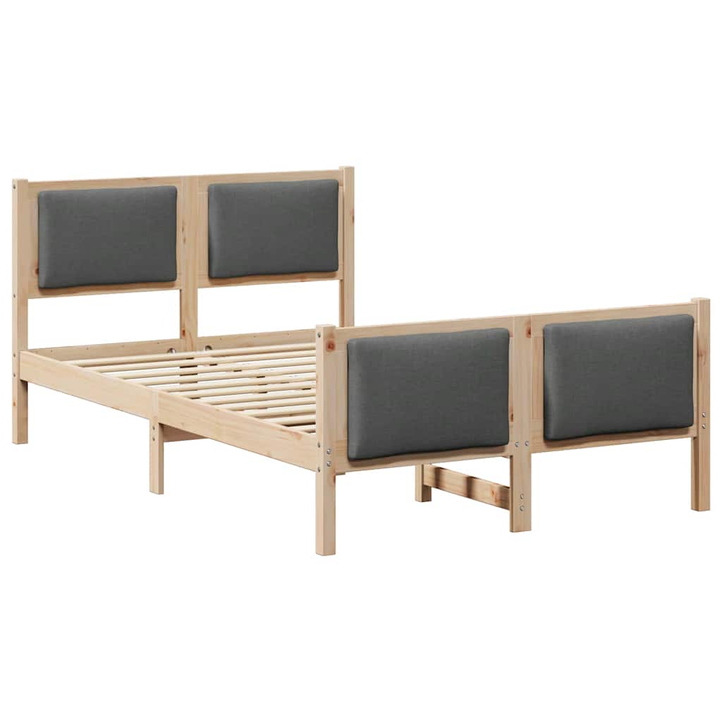 Struttura del letto Grigio scuro 120 x 200 cm Tessuto | homemem39