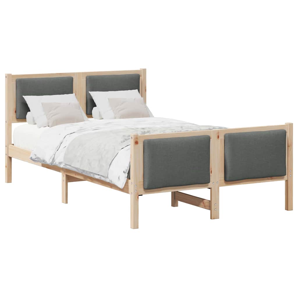 Struttura del letto Grigio scuro 120 x 200 cm Tessuto | homemem39