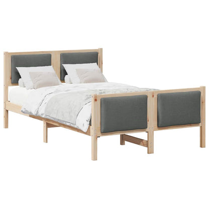 Struttura del letto Grigio scuro 120 x 200 cm Tessuto | homemem39