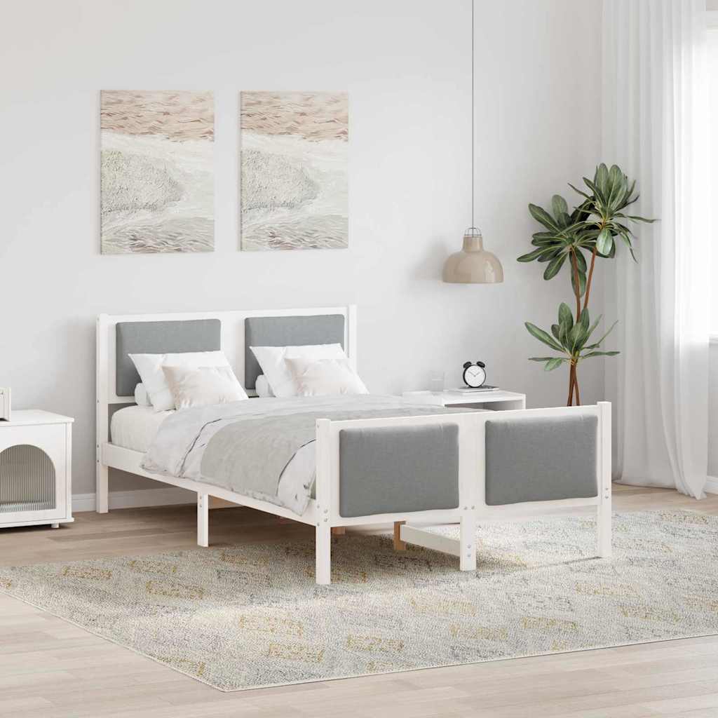 Struttura del letto Grigio chiaro 120 x 200 cm Tessuto | homemem39