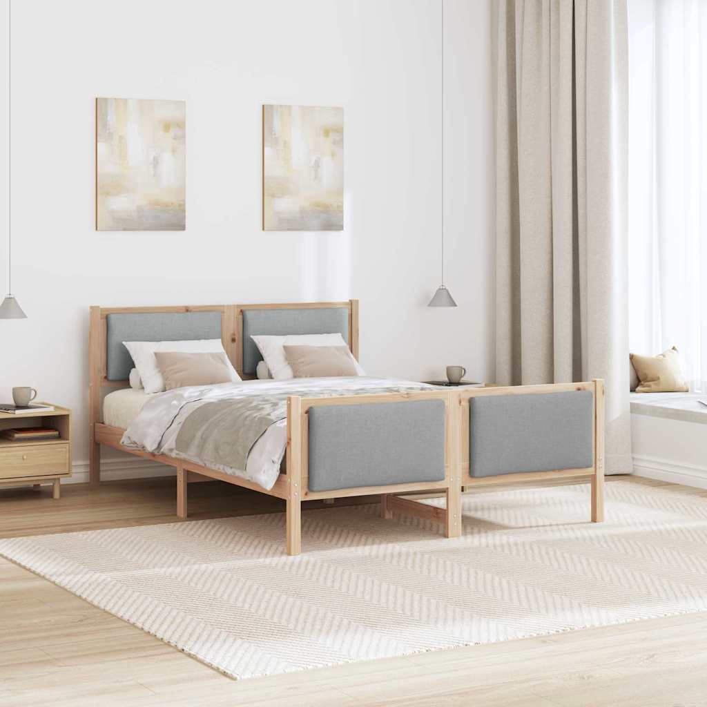 Struttura del letto Grigio chiaro 140 x 190 cm Tessuto | homemem39
