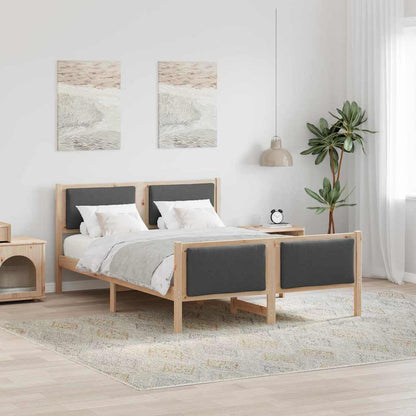 Struttura del letto Grigio scuro 140 x 190 cm Tessuto | homemem39