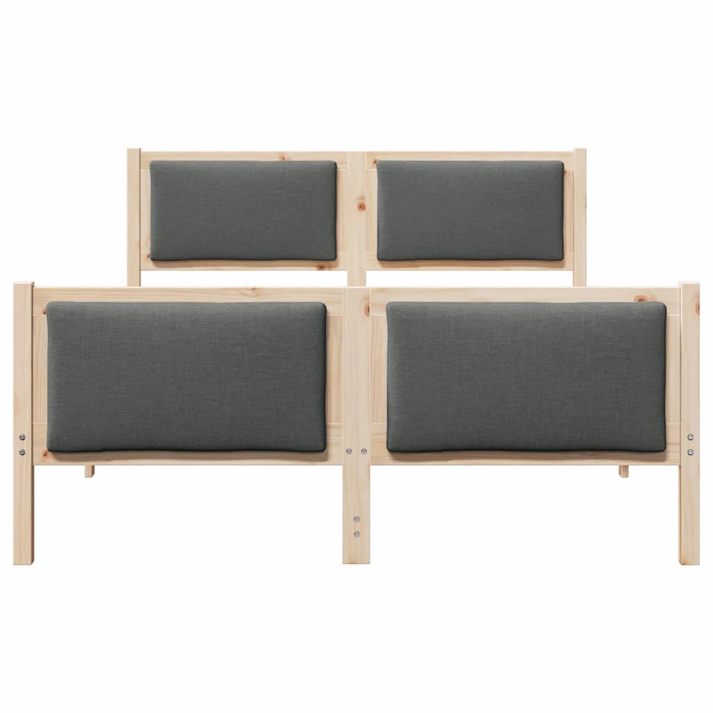 Struttura del letto Grigio scuro 140 x 190 cm Tessuto | homemem39