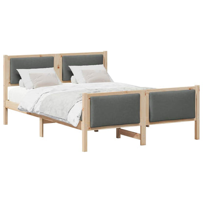 Struttura del letto Grigio scuro 140 x 190 cm Tessuto | homemem39