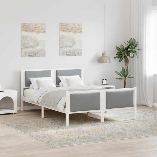 Struttura del letto Grigio chiaro 140 x 190 cm Tessuto | homemem39