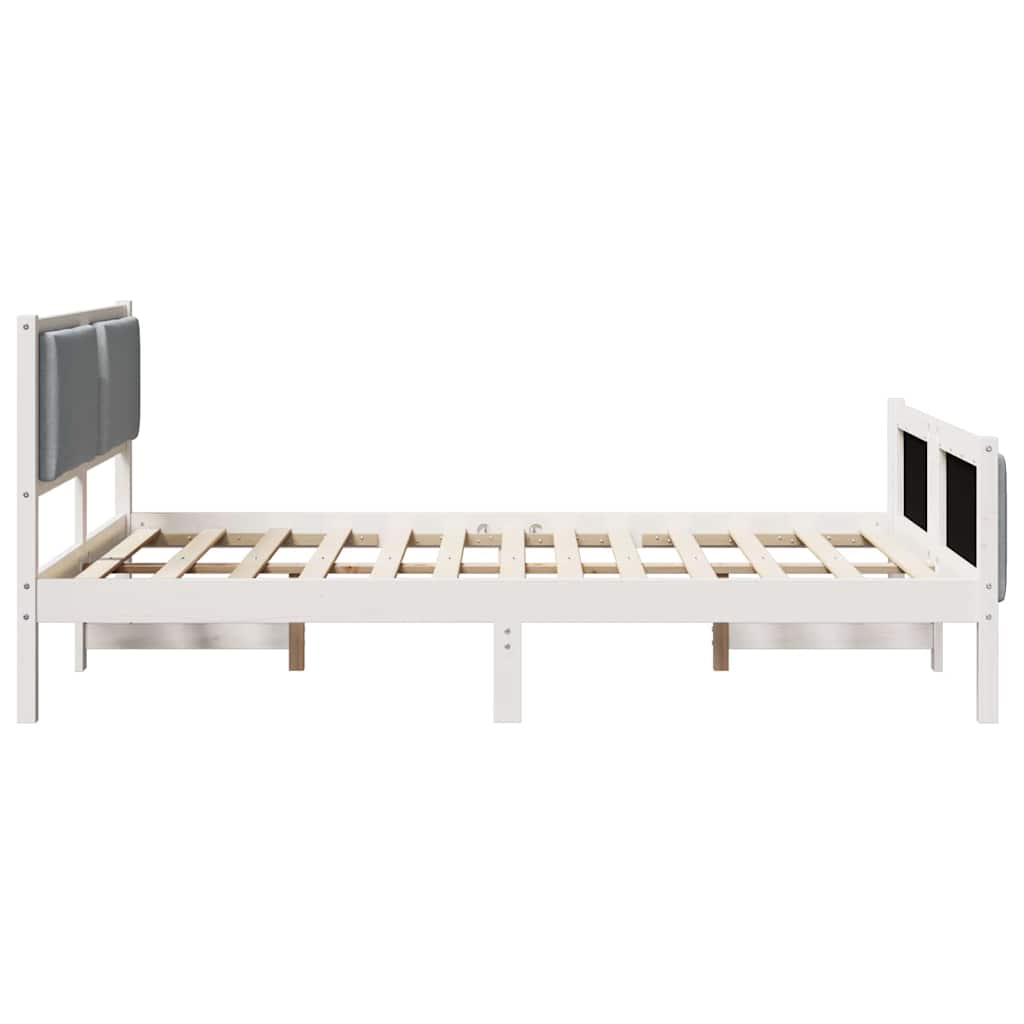 Struttura del letto Grigio chiaro 140 x 190 cm Tessuto | homemem39