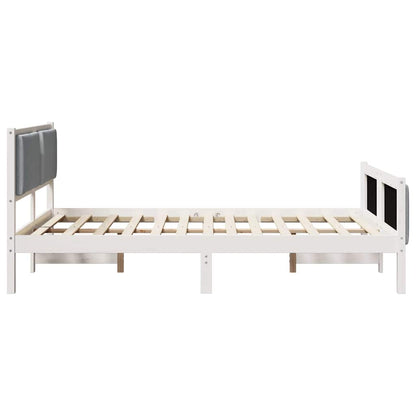 Struttura del letto Grigio chiaro 140 x 190 cm Tessuto | homemem39