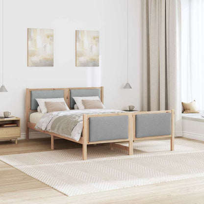 Struttura del letto Grigio chiaro 135 x 190 cm Tessuto | homemem39