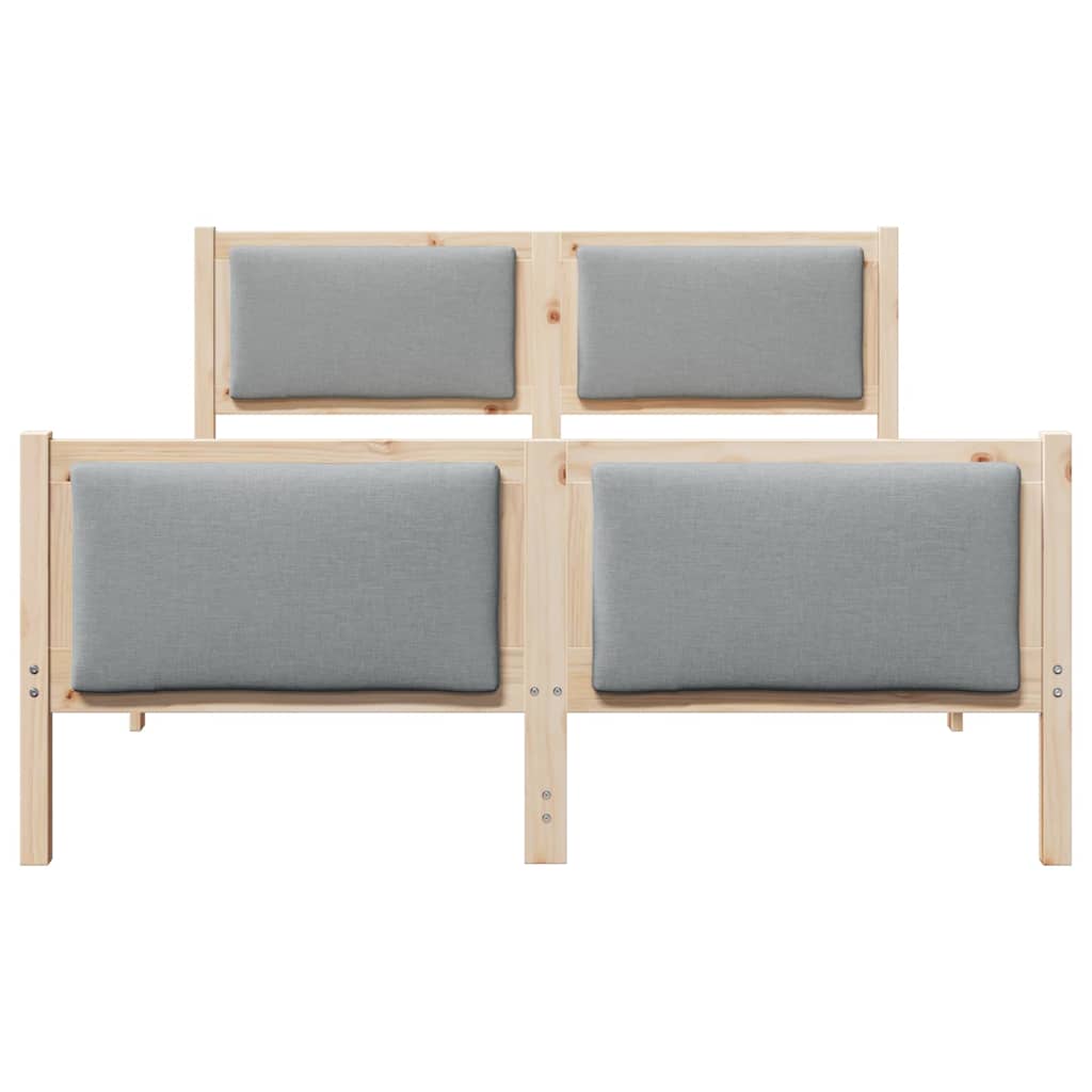 Struttura del letto Grigio chiaro 135 x 190 cm Tessuto | homemem39