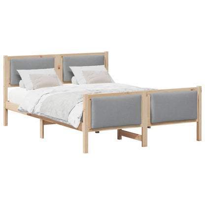 Struttura del letto Grigio chiaro 135 x 190 cm Tessuto | homemem39