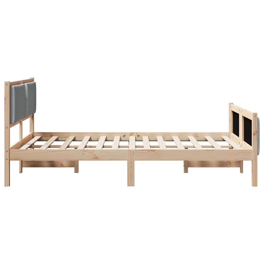Struttura del letto Grigio chiaro 135 x 190 cm Tessuto | homemem39