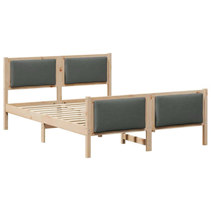 Struttura del letto Grigio scuro 135 x 190 cm Tessuto | homemem39