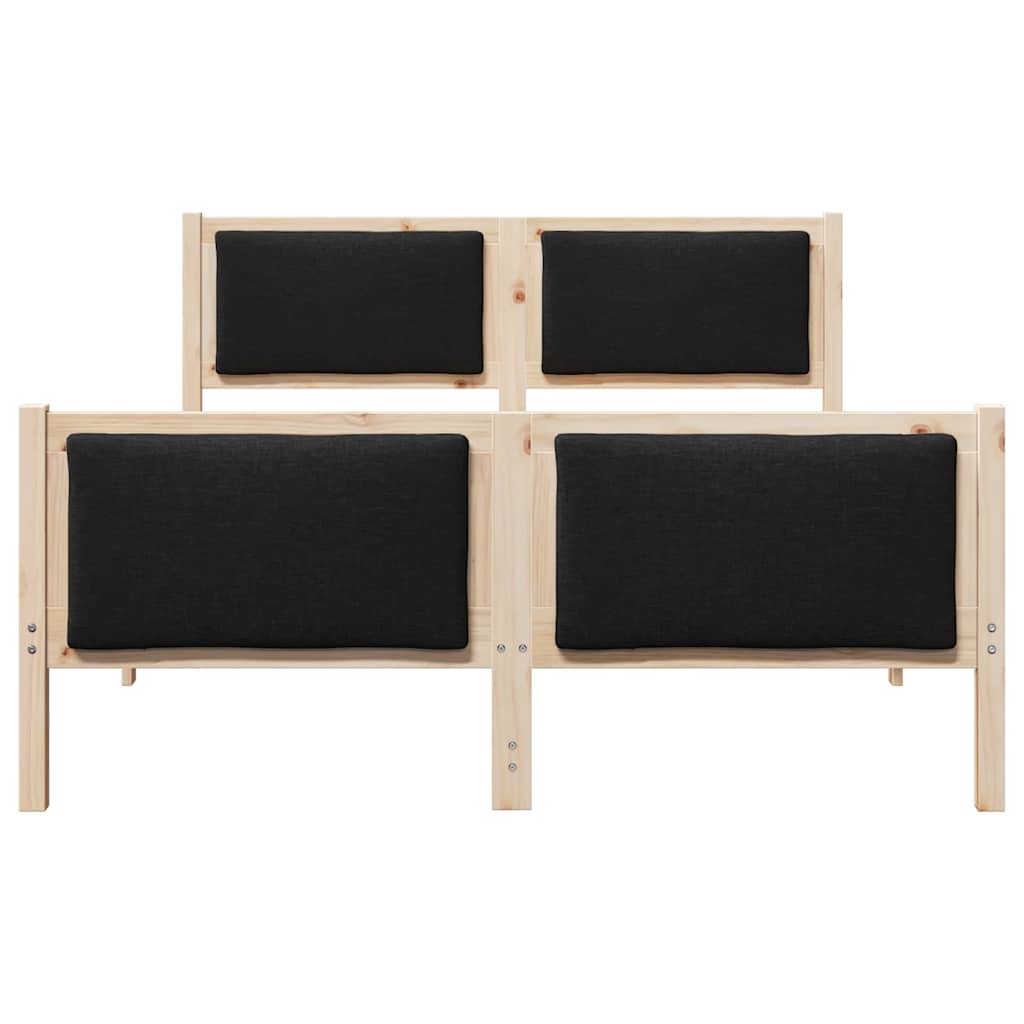 Struttura del letto con testiera Nero 135 x 190 cm Tessuto | homemem39