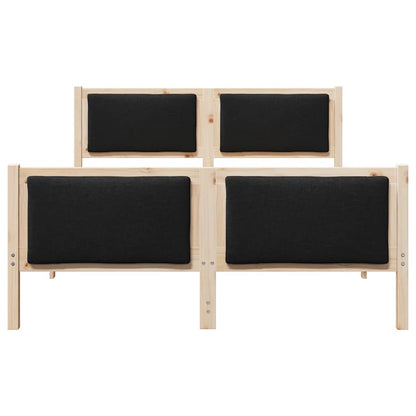 Struttura del letto con testiera Nero 135 x 190 cm Tessuto | homemem39
