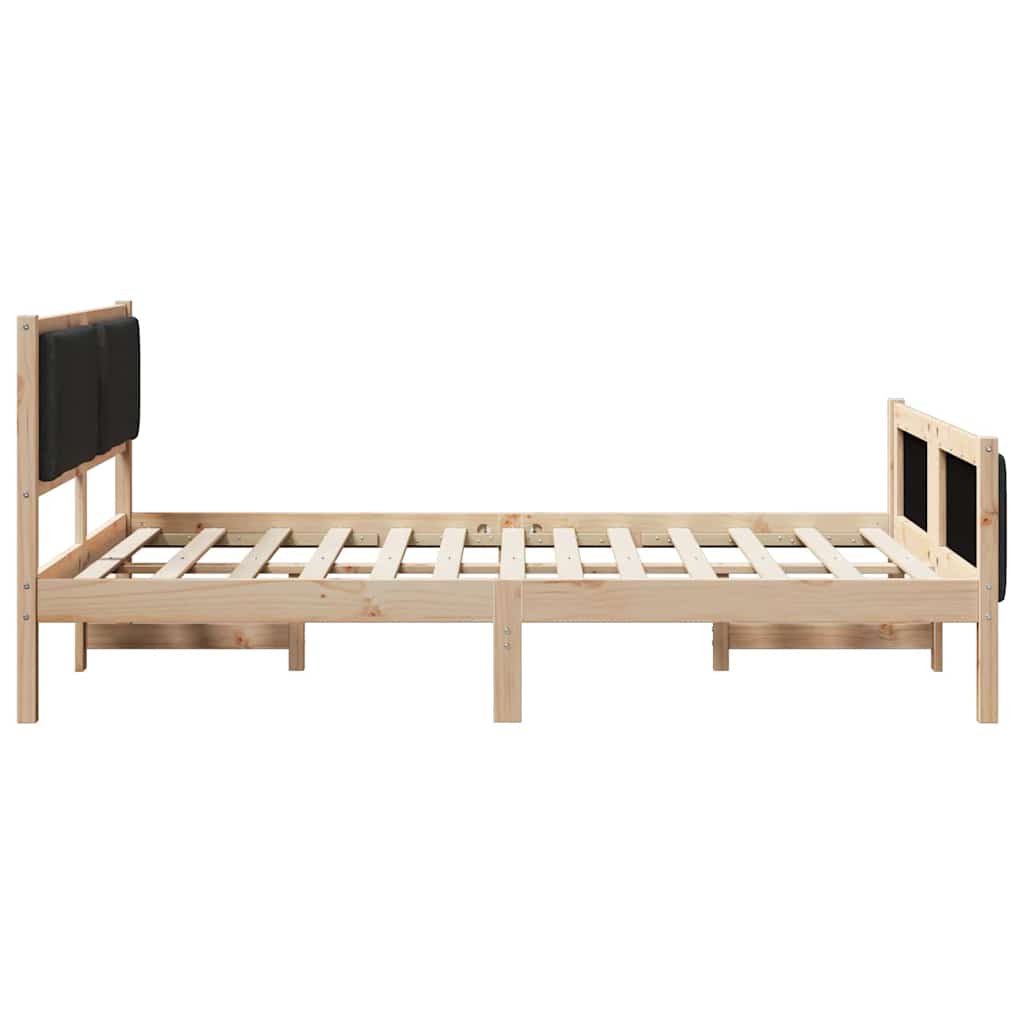 Struttura del letto con testiera Nero 135 x 190 cm Tessuto | homemem39