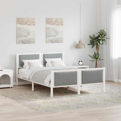 Struttura del letto Grigio chiaro 135 x 190 cm Tessuto | homemem39