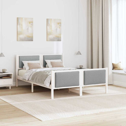 Struttura del letto Grigio chiaro 135 x 190 cm Tessuto | homemem39