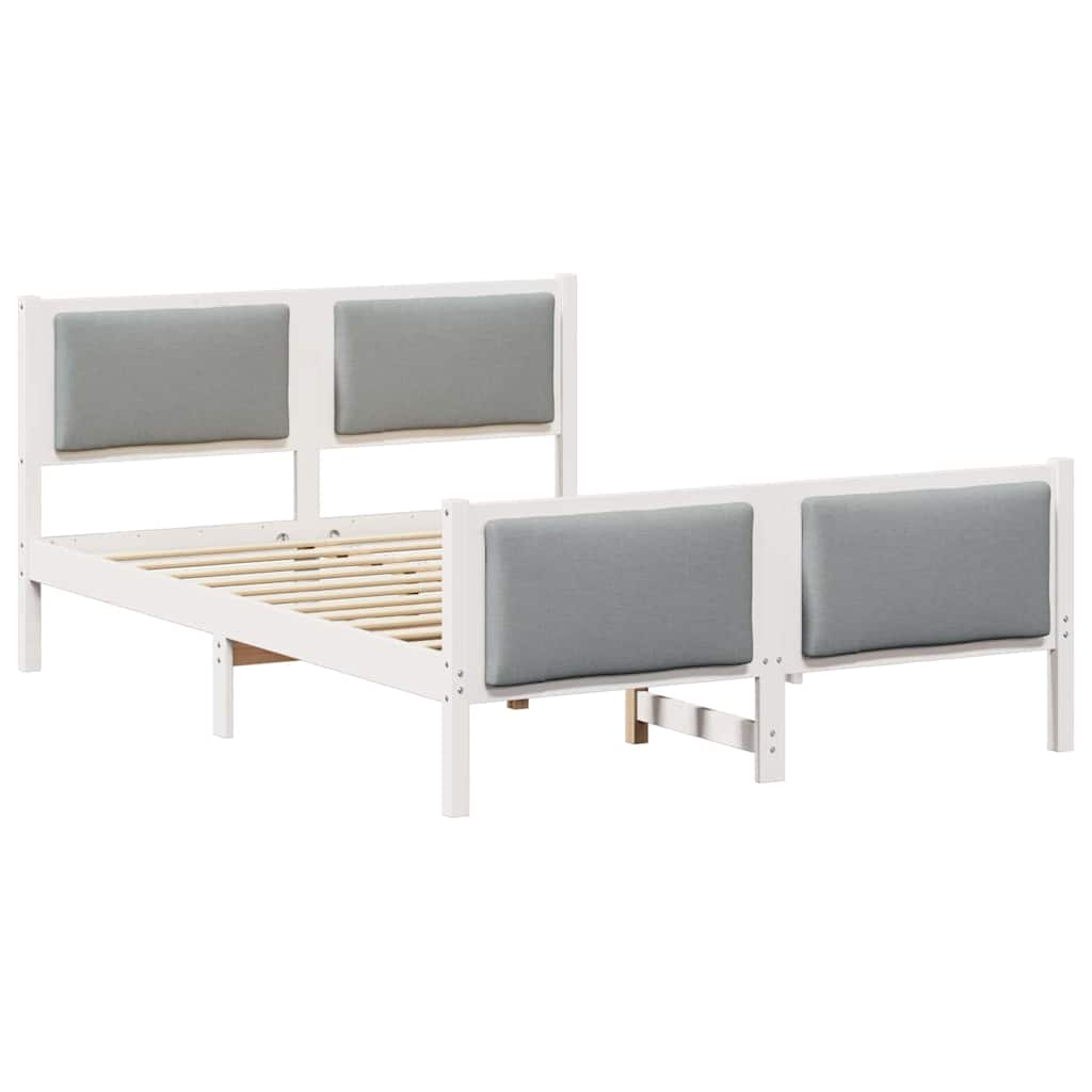 Struttura del letto Grigio chiaro 135 x 190 cm Tessuto | homemem39