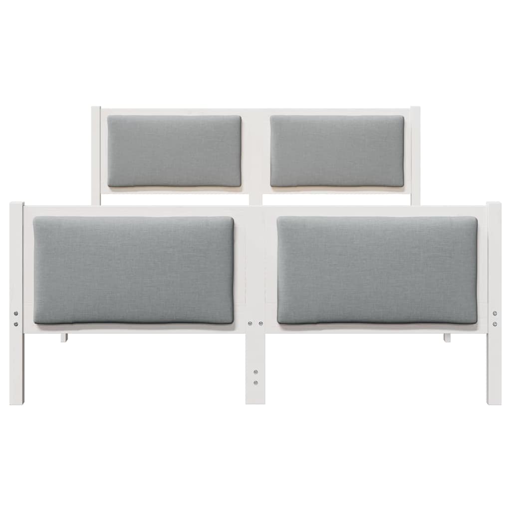 Struttura del letto Grigio chiaro 135 x 190 cm Tessuto | homemem39