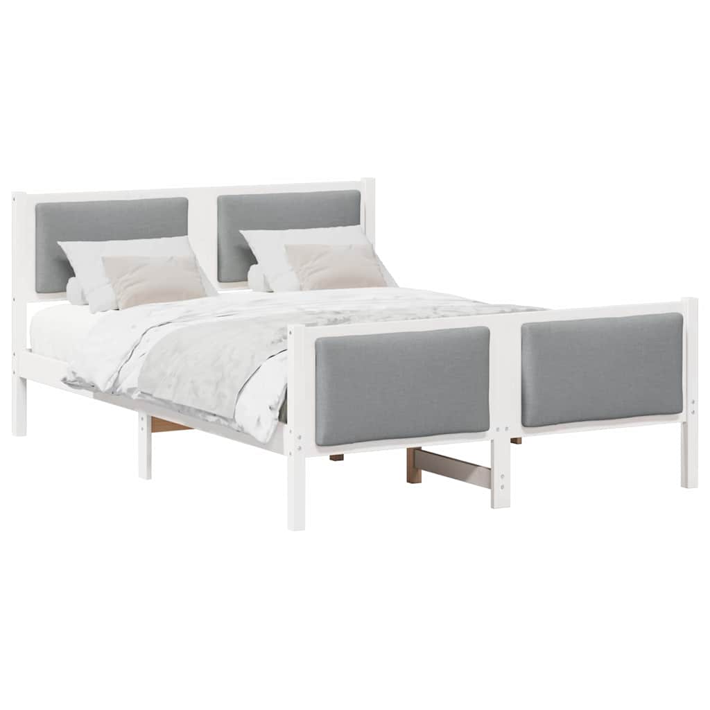 Struttura del letto Grigio chiaro 135 x 190 cm Tessuto | homemem39